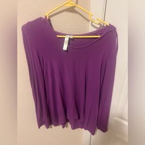 Purple sweater swoop line